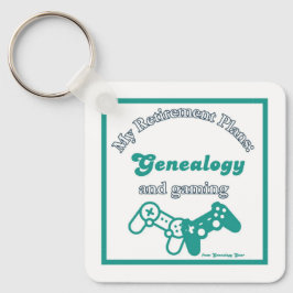 Meine Ruhestandspläne: Genealogie und Gaming Schlüsselanhänger