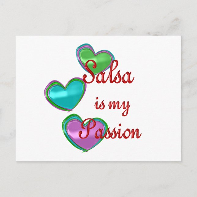 Meine Salsa Passion Postkarte (Vorderseite)