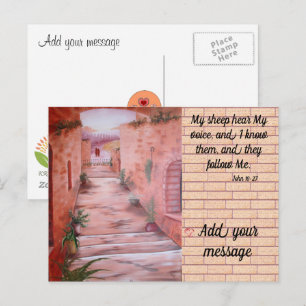 Meine Schafe hören meine Stimme Postcard Postkarte