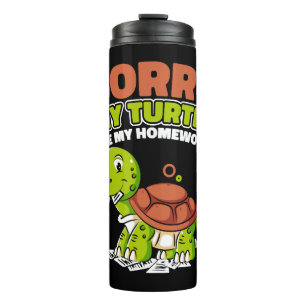 Meine Schildkröte hat meine Hausaufgaben aufgeblas Thermosbecher