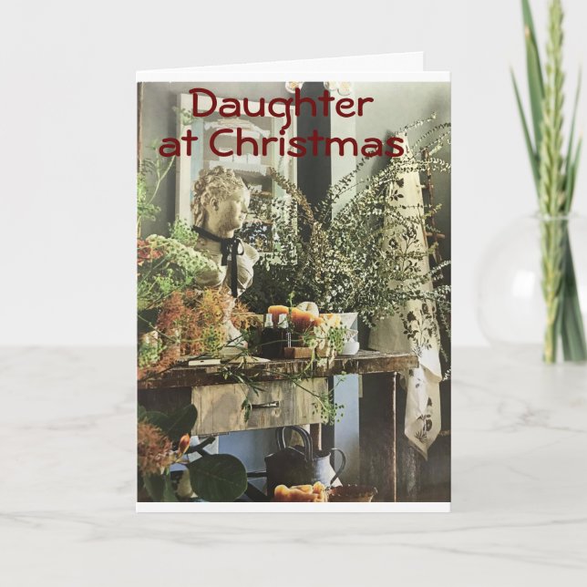 MEINE SCHÖNE DAUGHTER MACHT CHRISTMAS MERRIER CARD KARTE (Vorderseite)