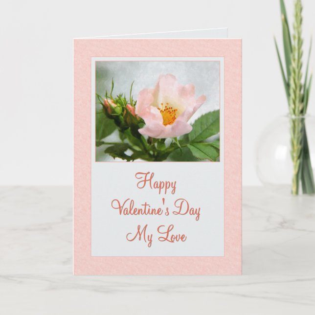 Meine schöne Valentinische Rose Feiertagskarte (Vorderseite)