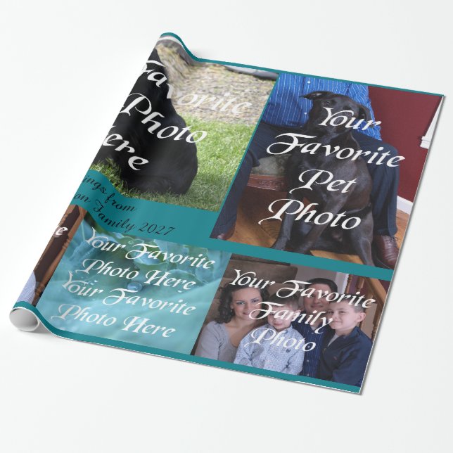 Meine schönen Freunde und Familien-Foto Geschenkpapier (Ungerollt)