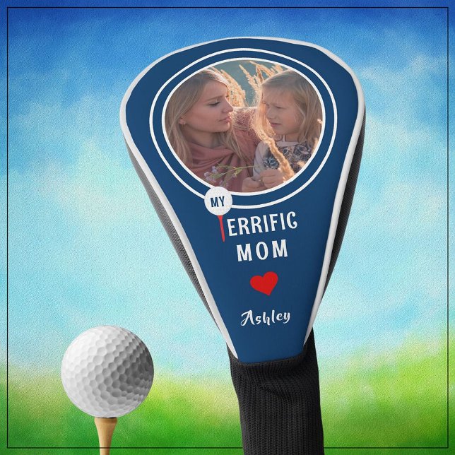 Meine schreckliche Mama Personalisiert Golfer Foto Golf Headcover (Von Creator hochgeladen)