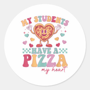 Meine Schüler haben eine Pizza von meinem Herzlehr Runder Aufkleber