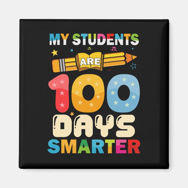 Meine Schüler sind 100 Tage intelligenter Lehrer Magnet (Vorne)