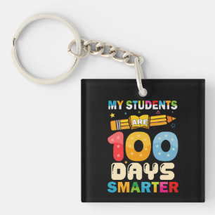 Meine Schüler sind 100 Tage smarter Lehrer Schlüsselanhänger
