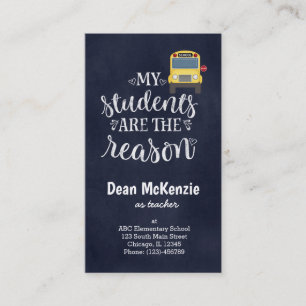 Meine Schüler sind der Grund Visitenkarte