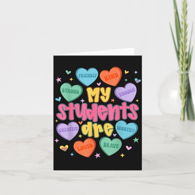Meine Schüler sind freundliche starke Valentinstag Karte (Vorderseite)