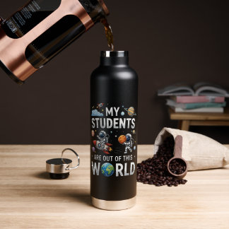 Meine Schüler sind in dieser Weltraumwelt unterweg Trinkflasche