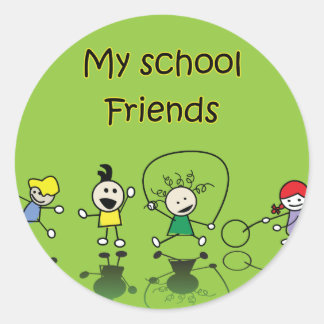 Meine Schulfreunde Runder Aufkleber