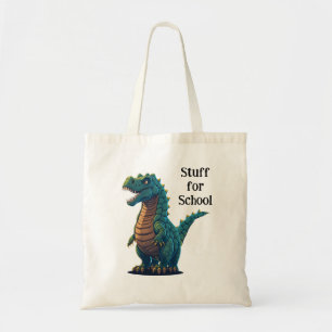 Meine Schultasche und Zeug für die Schule Tragetasche