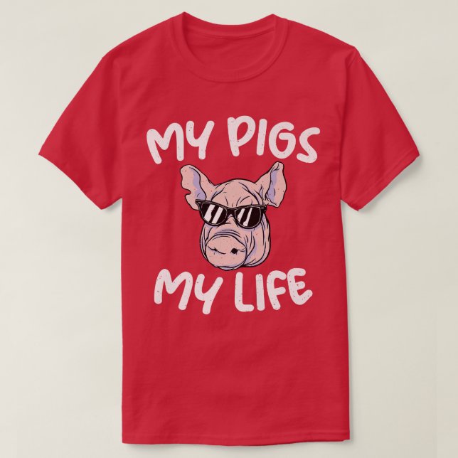 Meine Schweine meinen Lebensbericht Cool Schweinez T-Shirt (Design vorne)