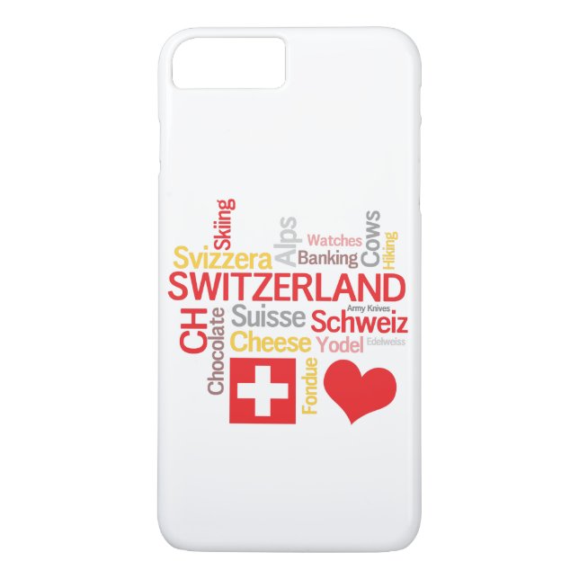 Meine Schweizer Lieblingssachen lustig Case-Mate iPhone Hülle (Rückseite)