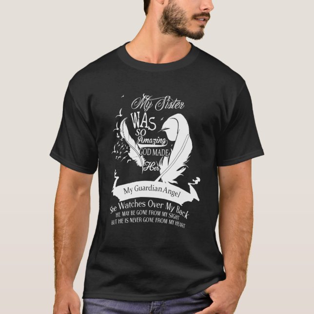 Meine Schwester Guardian Angel Memorial Day Angel  T-Shirt (Vorderseite)