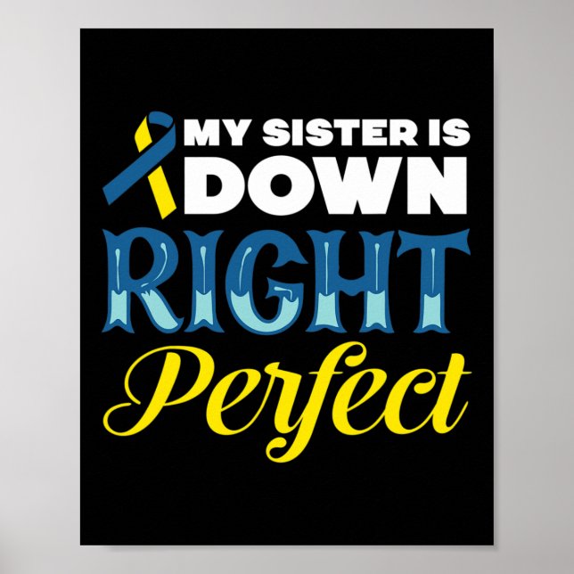 Meine Schwester hat das perfekte Down-Syndrom Poster (Vorne)
