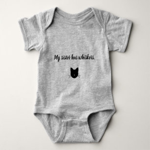 Meine Schwester hat Whiskkers Baby Bodysuit Baby Strampler