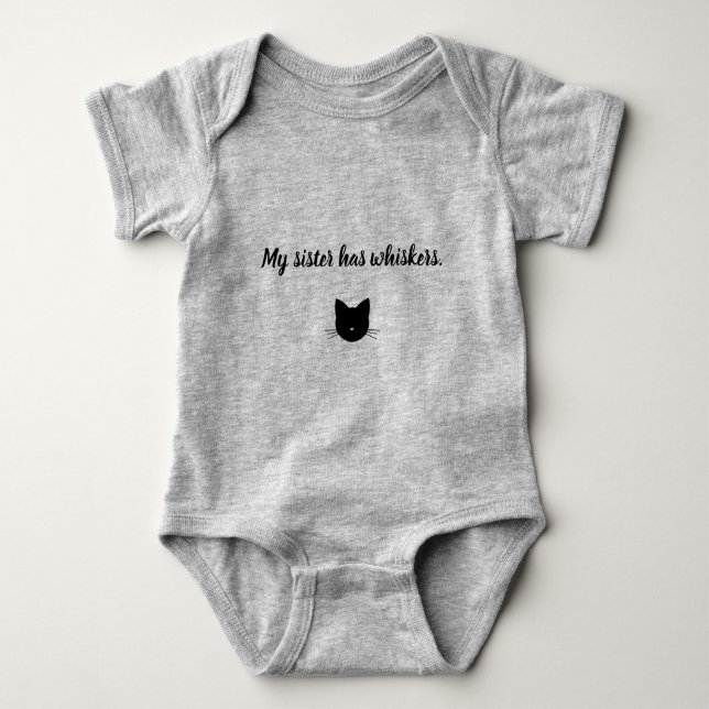 Meine Schwester hat Whiskkers Baby Bodysuit Strampler (Vorderseite)
