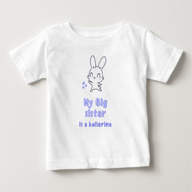Meine Schwester ist Ballerina Baby T-shirt (Vorderseite)