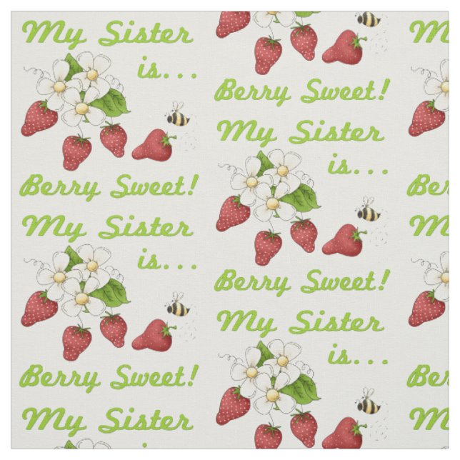Meine Schwester ist Beeren-Bonbon Stoff (Muster)