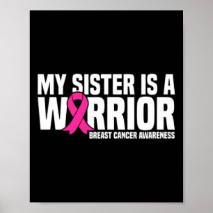 Meine Schwester ist ein rosa Ribbon-Brustkrebs des Poster