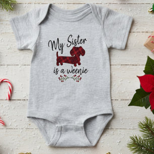Meine Schwester ist ein Wiener Hund - Weihnachts-W Baby Strampler