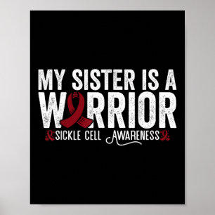 Meine Schwester ist eine Kriegerin SCA Sichelzelle Poster