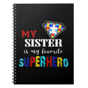 Meine Schwester ist mein Lieblingsheld Autismus Ge Notizblock