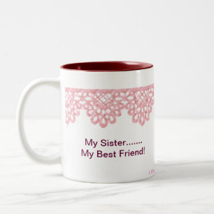 Meine Schwester….Mein bester Freund Zweifarbige Tasse