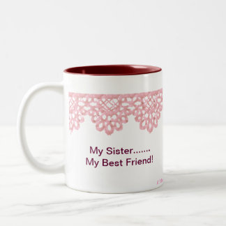 Meine Schwester….Mein bester Freund Zweifarbige Tasse