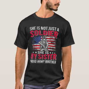 Meine Schwester mein Soldat Held stolz Armee Brude T-Shirt