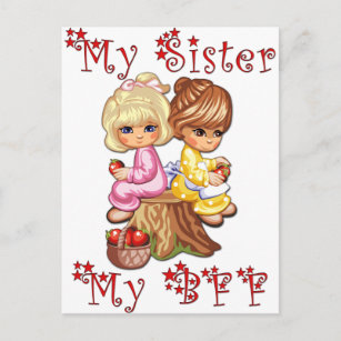 Meine Schwester, meine BESTE FREUNDIN Postkarte