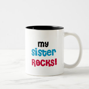 Meine Schwester schaukelt T - Shirts und Geschenke Zweifarbige Tasse