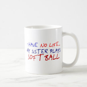 Meine Schwester spielt Softball Tasse