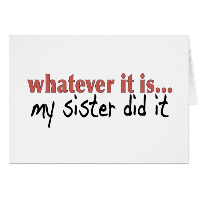 Meine Schwester tat es (Vorderseite (Horizontal))