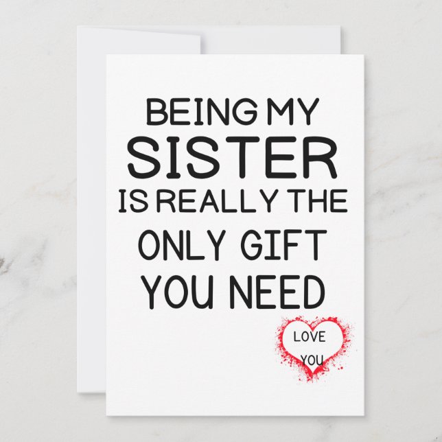 Meine Schwester zu sein ist wirklich das einzige G Save The Date (Vorderseite)