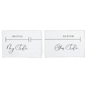 Meine Seite an Ihre Seite personalisiertes, elegan Kissenbezug