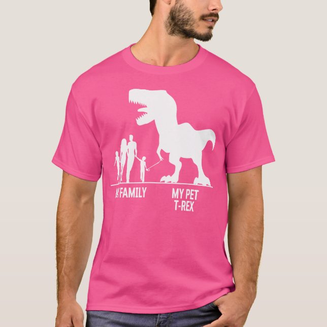 Meine Silhouette Dino Mamasaurus Pet T-Rex Din T-Shirt (Vorderseite)