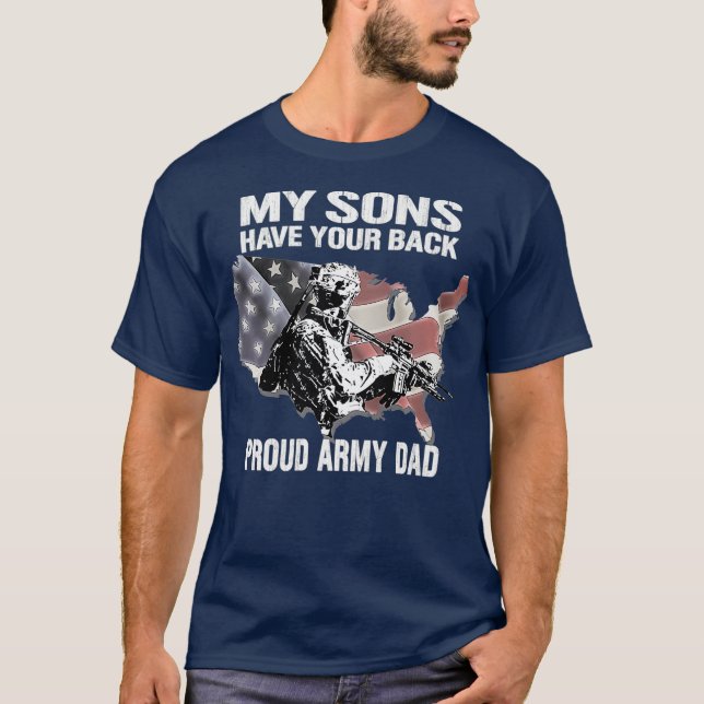 Meine Söhne haben einen militärischen Vater mit de T-Shirt (Vorderseite)