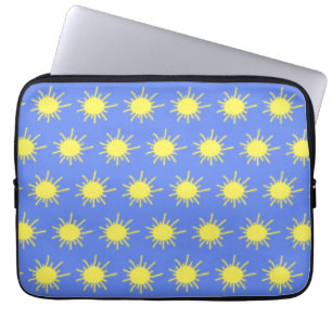 Meine Sonnenschein-Tablethülle (Himmelblau & Gelb) Laptopschutzhülle