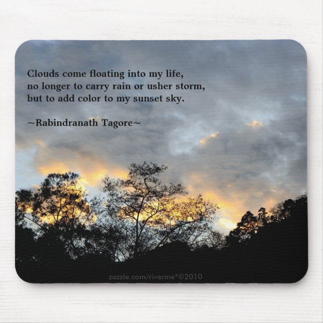 Meine Sonnenuntergang-Himmel Tagore Zitate Mousepad (Vorne)