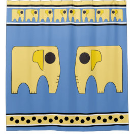 Meine sonnigen gelben Elefanten Duschvorhang