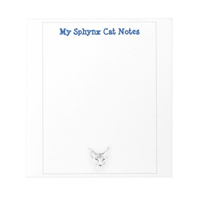 Meine Sphynx Cat Notes Niedlich Sketch Notizblock (Vorderseite)