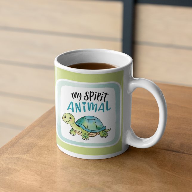 Meine Spirit Animal Turtle Tasse (This adorable, "my spirit animal" turtle mug would make a great gift for someone special! )