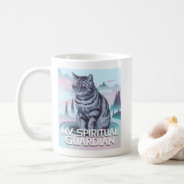 Meine spirituelle Wächter Cat Tasse (Mit Donut)