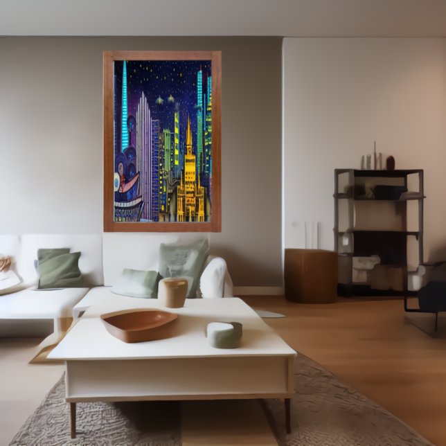 Meine Stadt nachts | AI Art Poster (Von Creator hochgeladen)