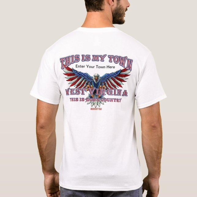 Meine Stadt West Virginia T-Shirt (Rückseite)
