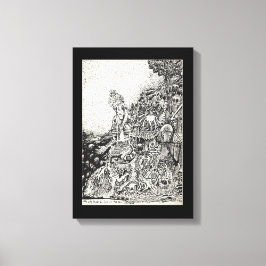 Meine Stadt wurde von einem Feuer ins Meer getrieb Leinwanddruck