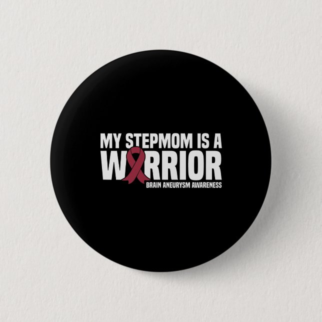 Meine Stepmutter ist ein Hirnaneurysma-Bewusstsein Button (Vorderseite)