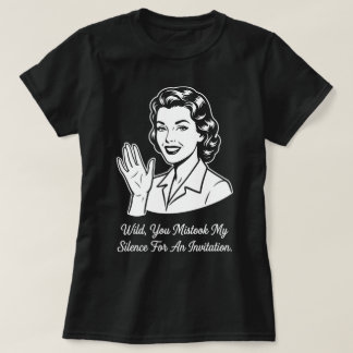 Meine Stille als retro Einladung T-Shirt